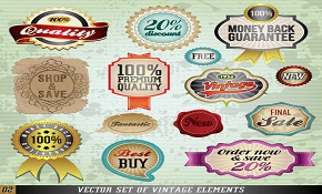 Vintage labels and stickers vector
